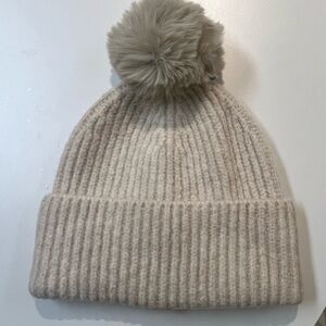 Buy one get one free Women’s Cozy Cream Knit Pom-Pom stretchy hat. One size. NWT